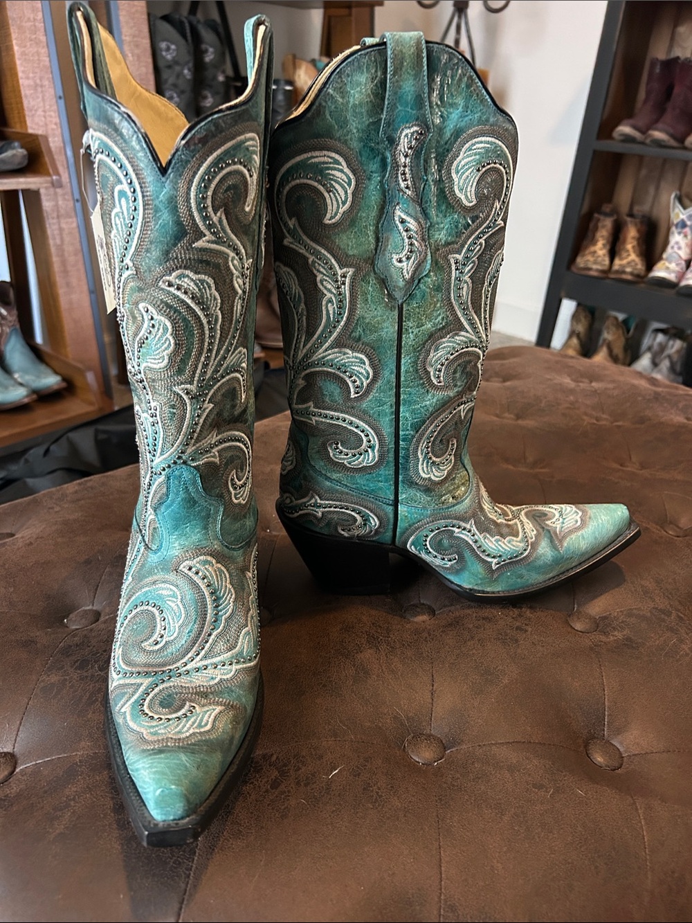 Corral Turquoise Embroidered Western Boots